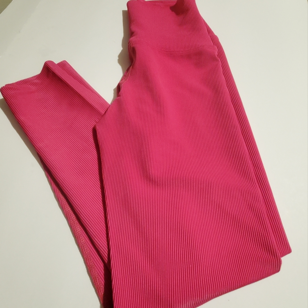 Beach Riot Hot Pink High Rise Ribbed Ayla Legging XS - Picture 8 of 10